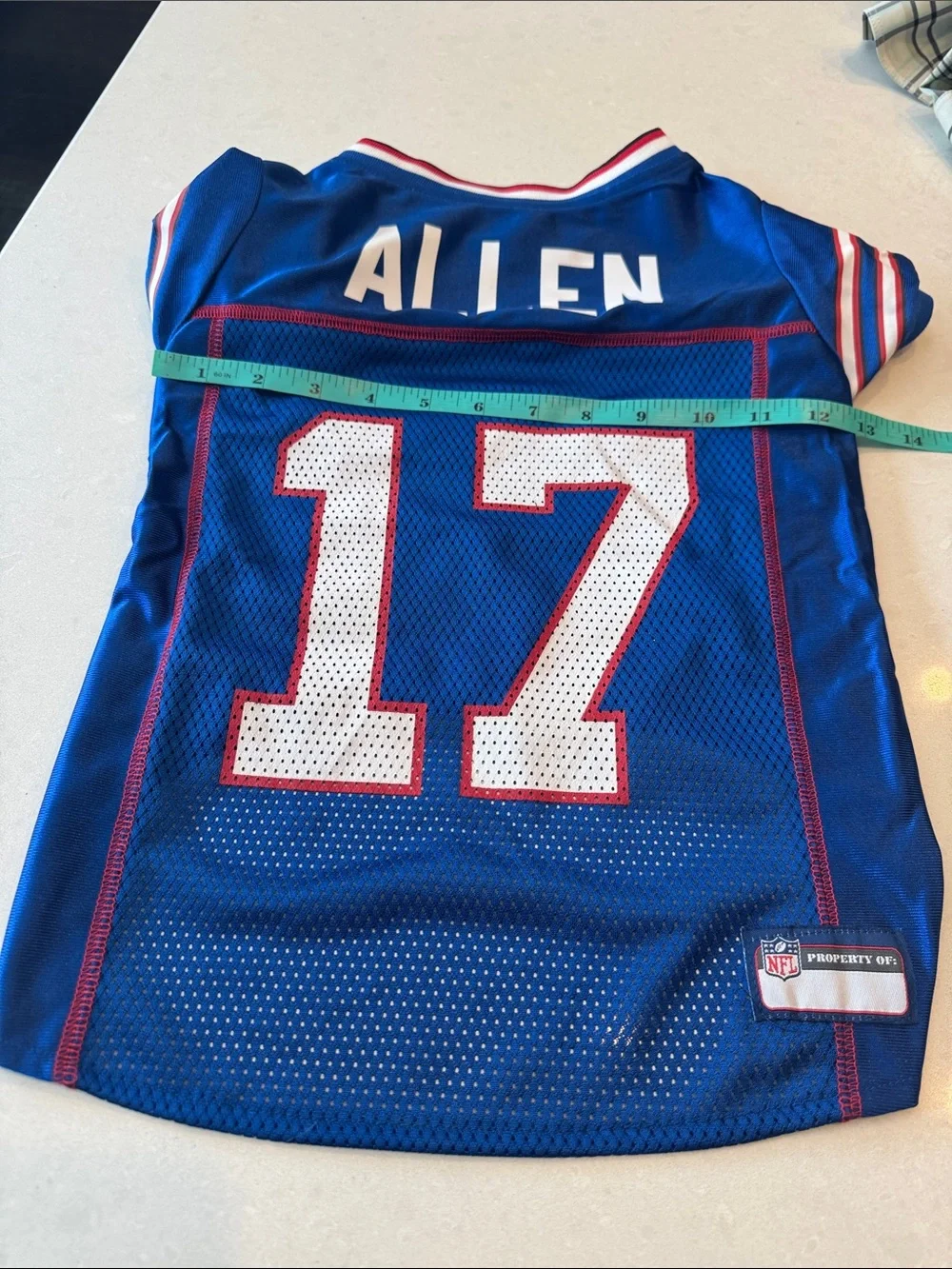 Buffalo Blue #17 Dog Football Jersey Josh Allen